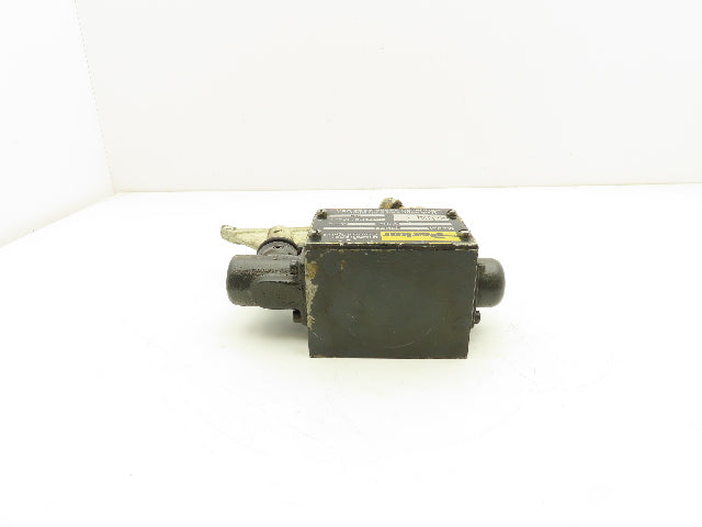 Parker D3ML4B Directional Control Manual Lever Valve 2-Pos Spring Return 3000psi