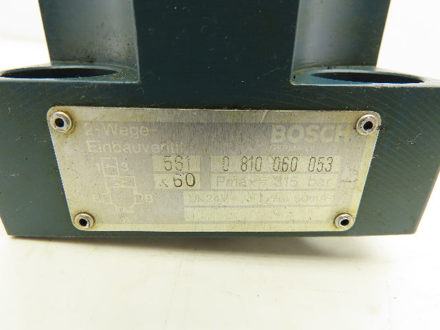 Bosch 0 810 060 053 Hydraulic Cartridge Valve 24V