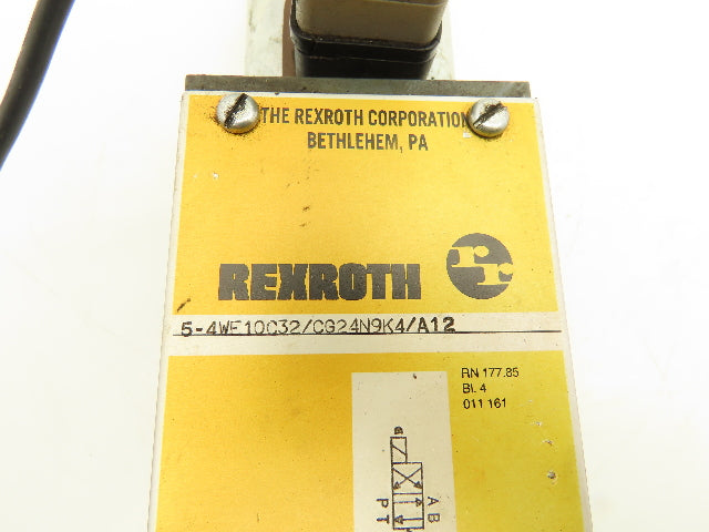 Rexroth 5-4WE10C32/CG24N9K4/A12 Directional Control Solenoid Valve 24VDC