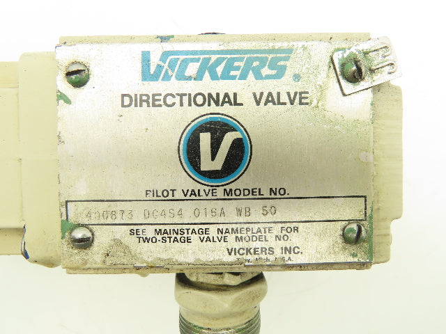 Vickers DG4S4 016A WB 50 Directional Control Solenoid Valve 120V 400873