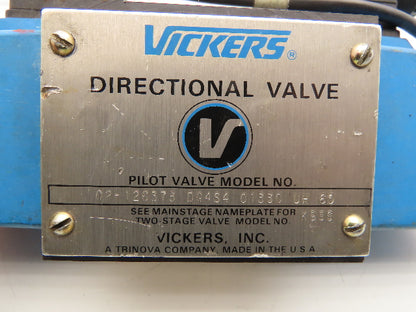 Vickers DG4S4 0133C UH 60 Directional Control 4/3 Solenoid Valve 24VDC
