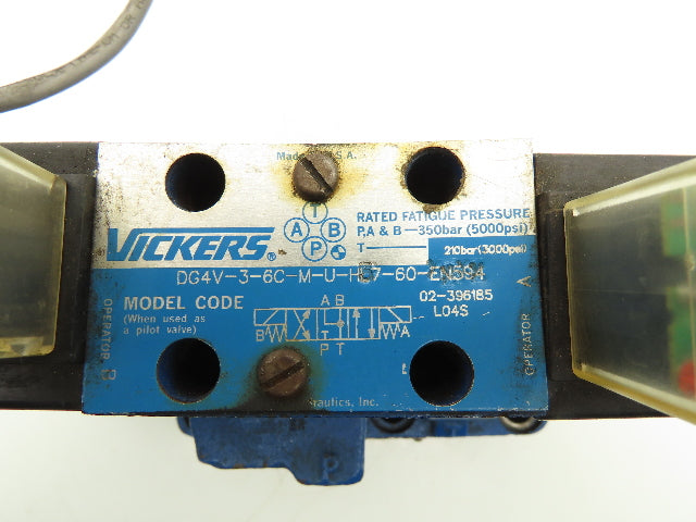Vickers DG5S-8-2C-T-M-U-H5-30 Directional Solenoid Valve 24V DG4V-3-6C-M-U-H5-60