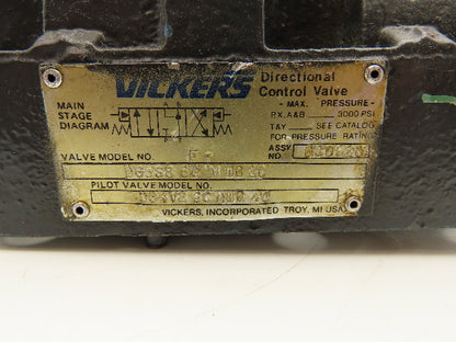 Vickers DG5S8 6C M WB 20 Directional Solenoid Valve 120V DG4V-3-6C-M-W-G-40