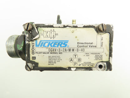 Vickers DG5S8 0A M WB 20 S375 Directional Solenoid Valve 120V DG4V-3-2A-M-W-B-40