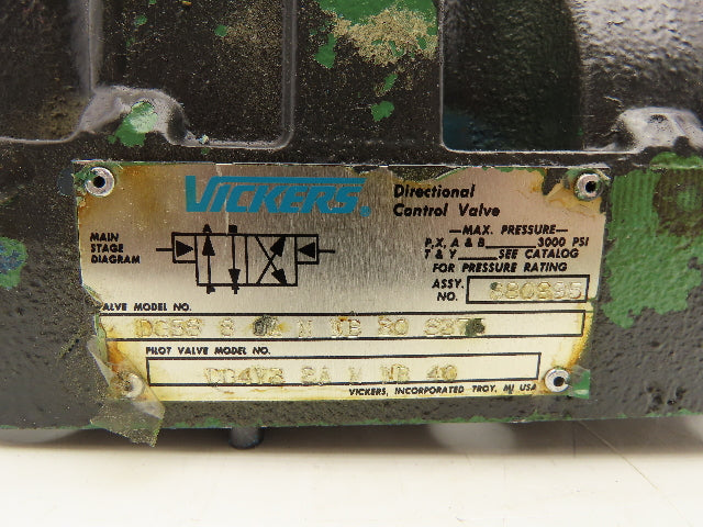 Vickers DG5S8 0A M WB 20 S375 Directional Solenoid Valve 120V DG4V-3-2A-M-W-B-40