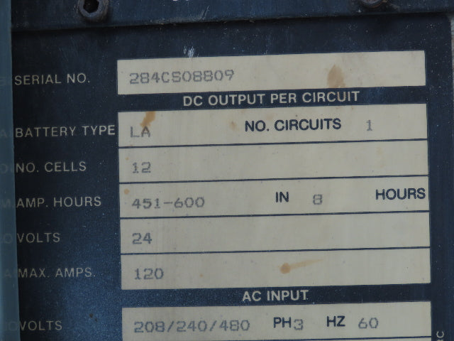 Hobart 600C3-12 Accu-Charger 24V Forklift Battery 451-600Ah 208/240/480V 3Ph