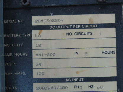 Hobart 600C3-12 Accu-Charger 24V Forklift Battery 451-600Ah 208/240/480V 3Ph