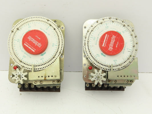 Midtex Relays Inc. 620 8119 Motor Switch Timer Cyclemaster 60 minute Lot Of 2