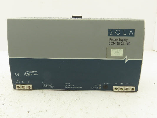 Sola SDN20-24-100 Power Supply Unit 24VDC 20A Output 115/230V Input 600W
