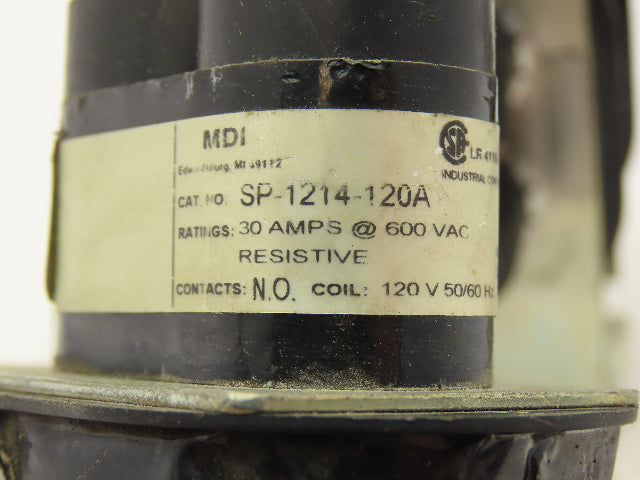 MDI SP-1214-120A Mercury Contactor 30A 600VAC 120V Coil Lot Of 3