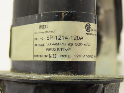 MDI SP-1214-120A Mercury Contactor 30A 600VAC 120V Coil Lot Of 3