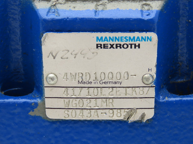 Rexroth 4WRD10Q00-41/10L2ETK8/WG021MR Directional Control Solenoid Valve
