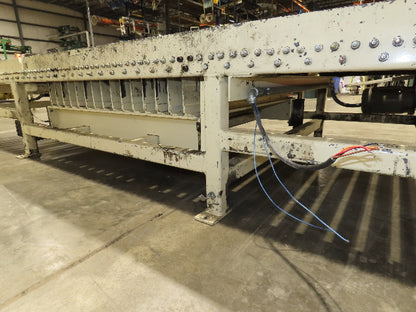 54"x 12' Pallet Transfer Conveyor 2.5" Roller 460V Chain Drive 60 FPM
