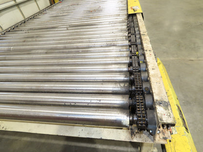 54"x 12' Pallet Transfer Conveyor 2.5" Roller 460V Chain Drive 60 FPM