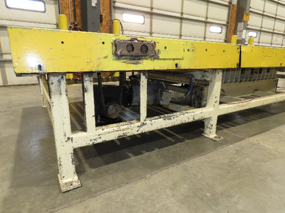 54"x 12' Pallet Transfer Conveyor 2.5" Roller 460V Chain Drive 60 FPM