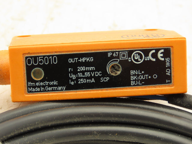 IFM OU5010 Diffuse Reflection Photoelectric Sensor 10-55VDC 250MA
