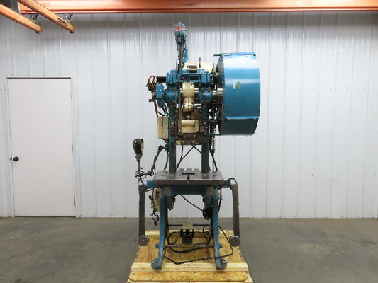 L&J No 3 Mechanical OBI Punch Press 22 Ton 4" Stroke 7" Throat 3Hp 3Ph 220/440V