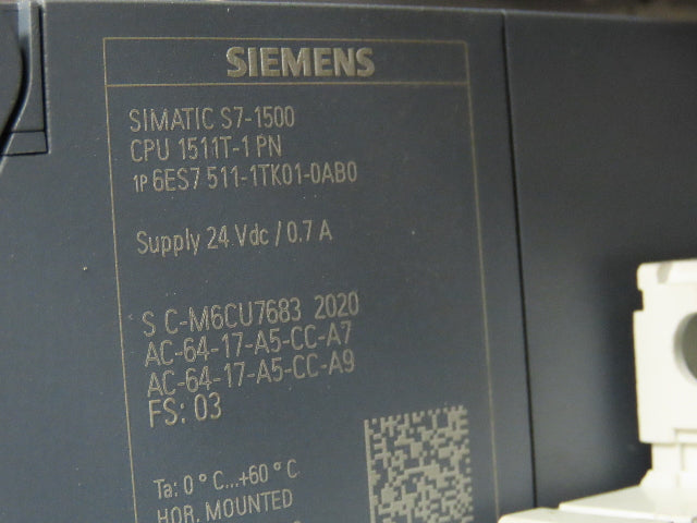 Siemens Sinamics Smart Line Servo Motor Control Panel 30A 480V Hoffman Enclosure