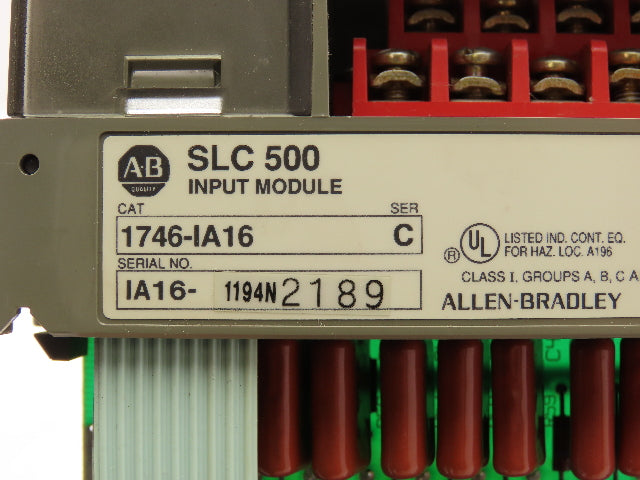 Allen-Bradley 1746-IA16 SLC500 16-Channel Input Module 115VAC Ser C Lot of 4