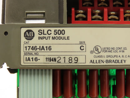 Allen-Bradley 1746-IA16 SLC500 16-Channel Input Module 115VAC Ser C Lot of 4