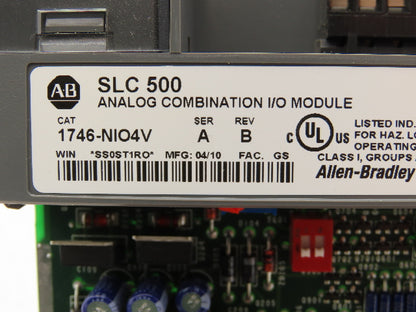Allen Bradley 1746-NIO4V SLC500 Analog Combination I/O Module REV B Series A