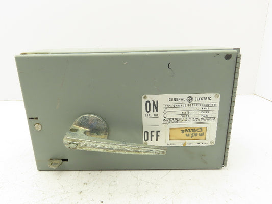 General Electric THP361 Fusible Panelboard Disconnect Switch QMR 30A 600V 3 Pole