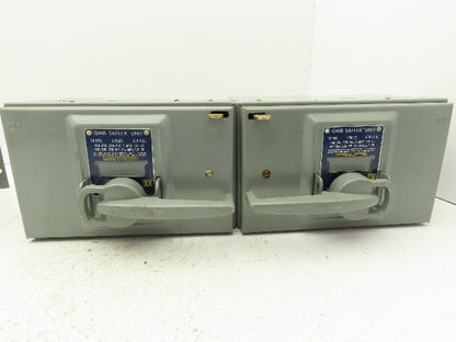 Square D QMB-3603-T Fusible Panelboard Disconnect Switch Twin 30A 600V Lot of 2
