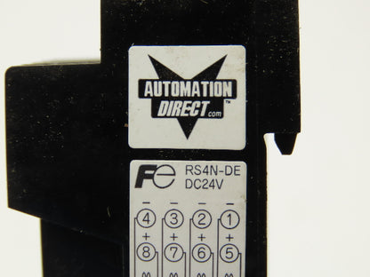 Automation Direct RS4N-DE Fuji Socket Mount 4 Card Relay 24VDC 5A Lot of 5