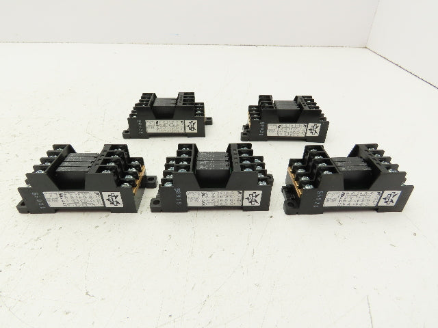 Automation Direct RS4N-DE Fuji Socket Mount 4 Card Relay 24VDC 5A Lot of 5