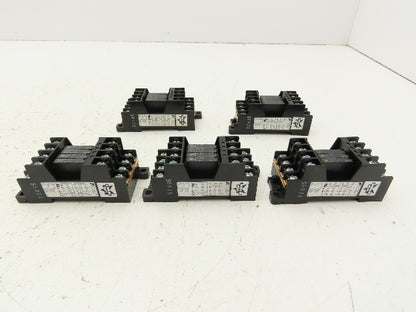 Automation Direct RS4N-DE Fuji Socket Mount 4 Card Relay 24VDC 5A Lot of 5