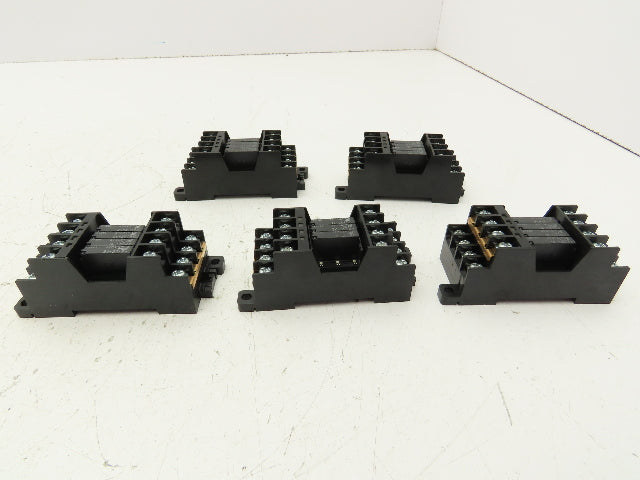 Automation Direct RS4N-DE Fuji Socket Mount 4 Card Relay 24VDC 5A Lot of 5
