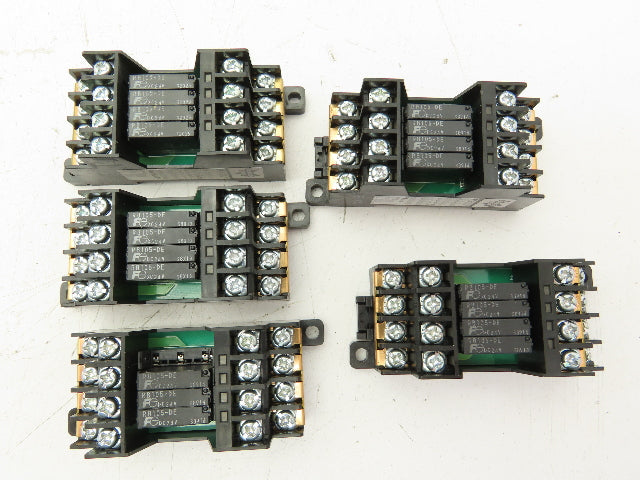 Automation Direct RS4N-DE Fuji Socket Mount 4 Card Relay 24VDC 5A Lot of 5
