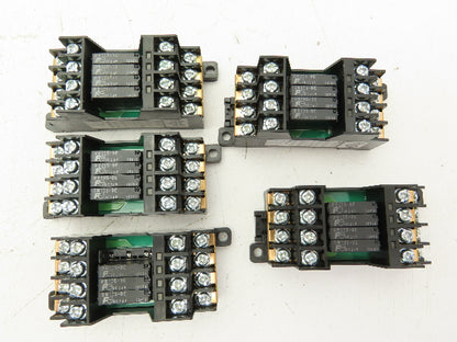Automation Direct RS4N-DE Fuji Socket Mount 4 Card Relay 24VDC 5A Lot of 5