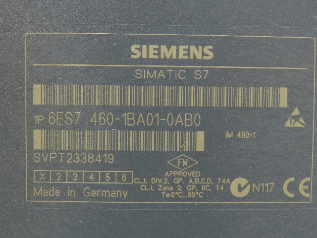 Siemens 6ES7460-1BA01-0AB0 Transmitter Interface Module IM460-1
