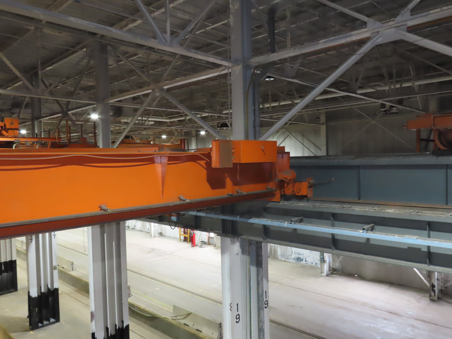 Cleveland Tramrail P&H 10 Ton Double Girder Top Running Bridge Crane 76' Span