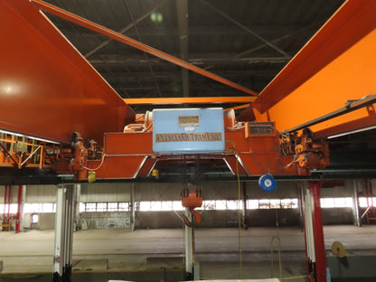 Cleveland Tramrail P&H 10 Ton Double Girder Top Running Bridge Crane 76' Span
