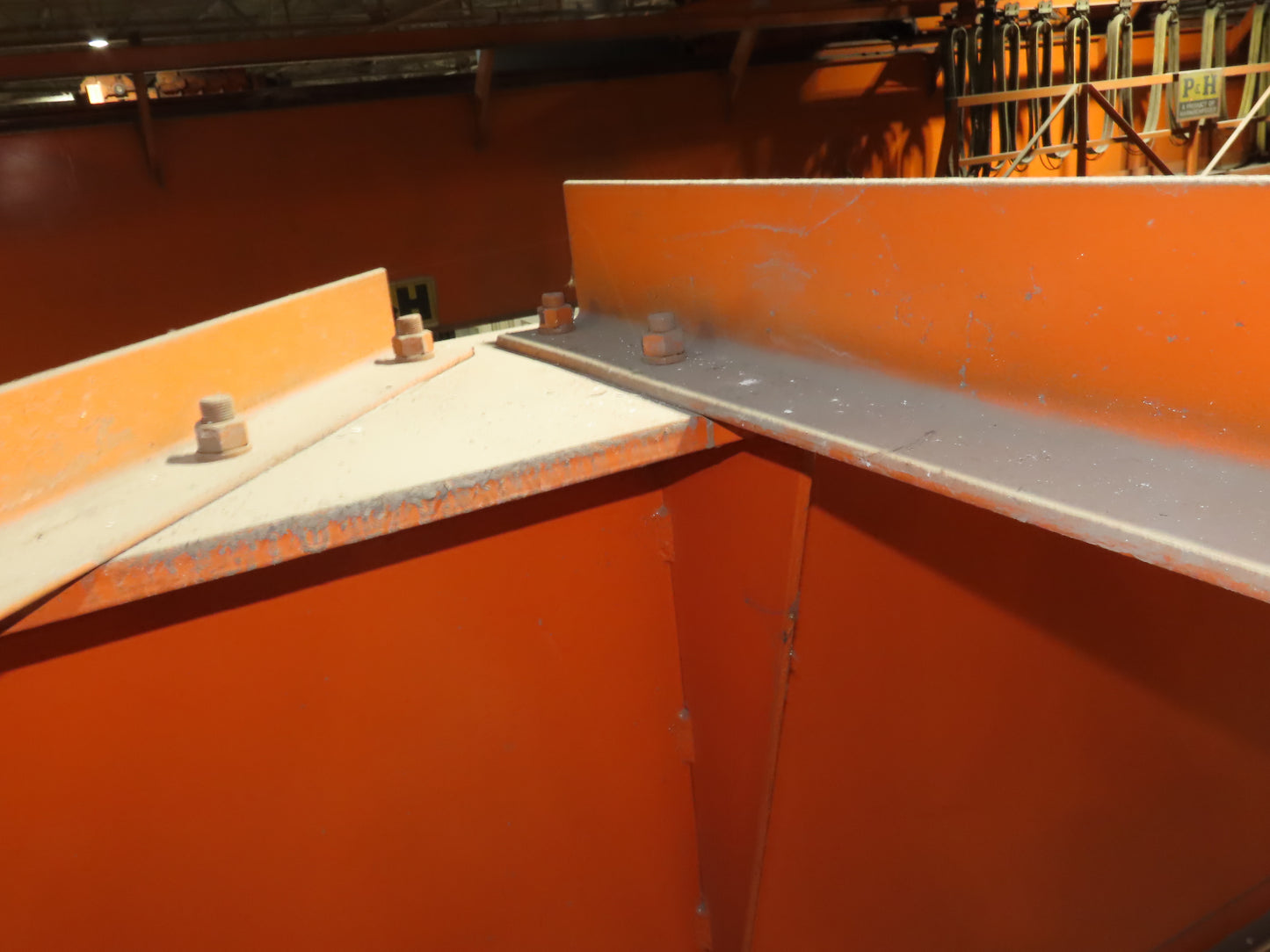 Cleveland Tramrail P&H 10 Ton Double Girder Top Running Bridge Crane 76' Span