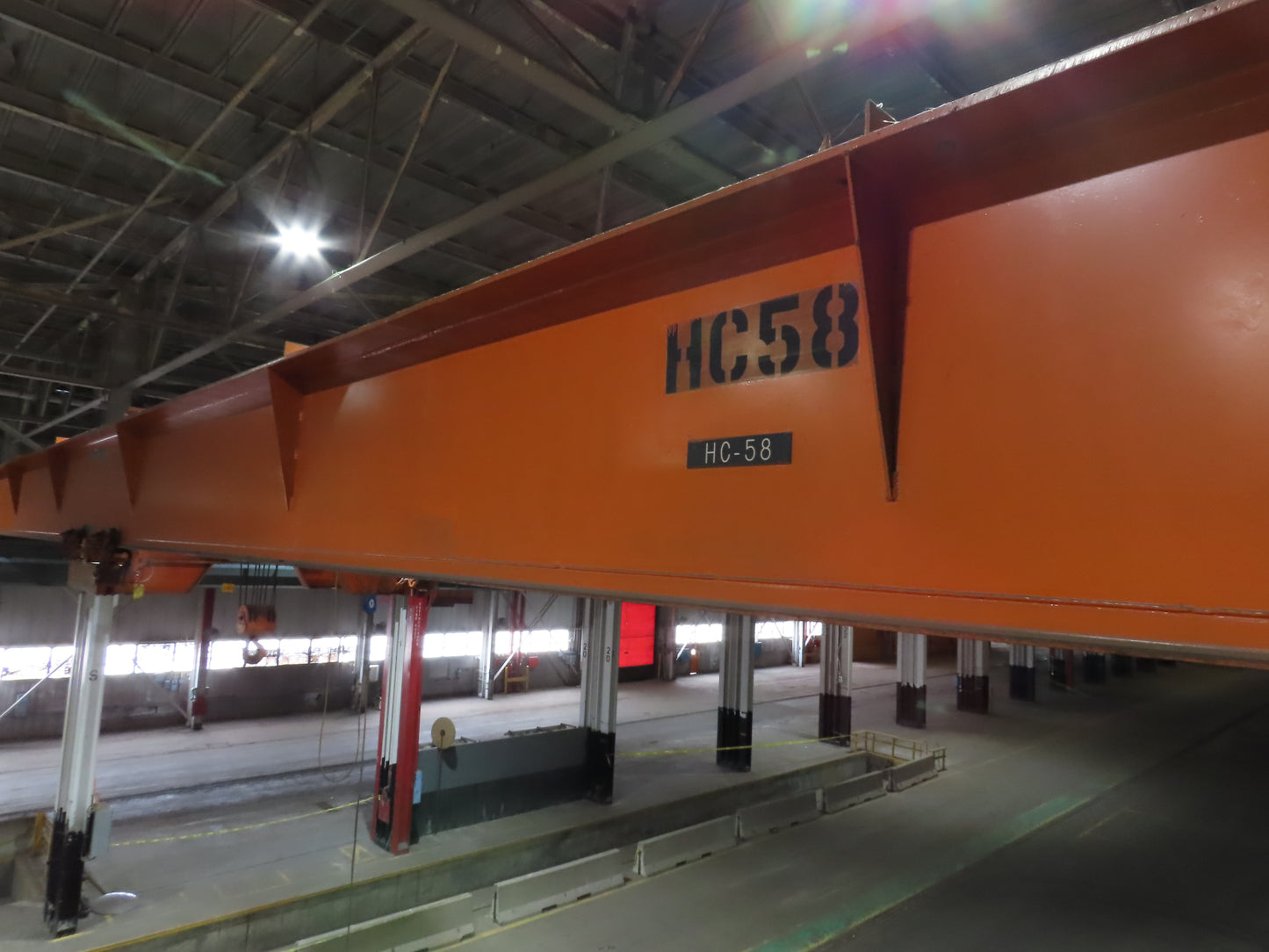 Cleveland Tramrail P&H 10 Ton Double Girder Top Running Bridge Crane 76' Span