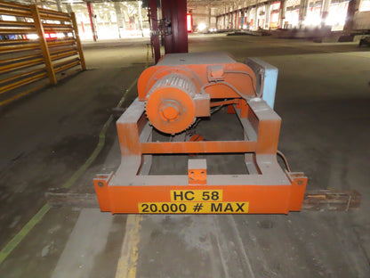 Cleveland Tramrail P&H 10 Ton Double Girder Top Running Bridge Crane 76' Span