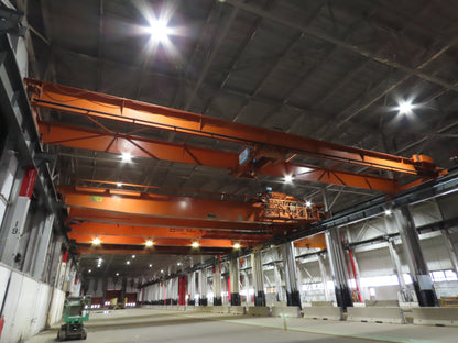 Cleveland Tramrail P&H 10 Ton Double Girder Top Running Bridge Crane 76' Span