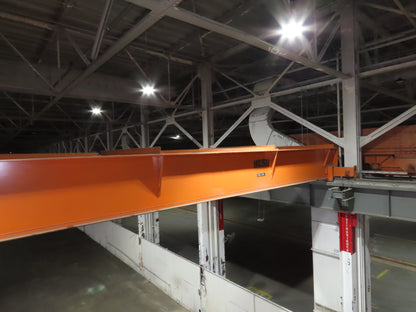 Cleveland Tramrail P&H 10 Ton Double Girder Top Running Bridge Crane 76' Span