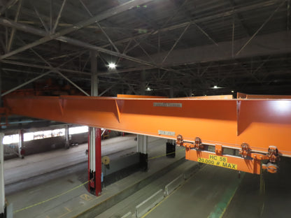 Cleveland Tramrail P&H 10 Ton Double Girder Top Running Bridge Crane 76' Span