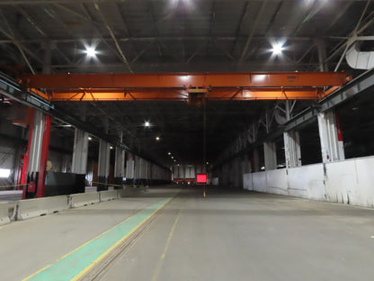 Cleveland Tramrail P&H 10 Ton Double Girder Top Running Bridge Crane 76' Span
