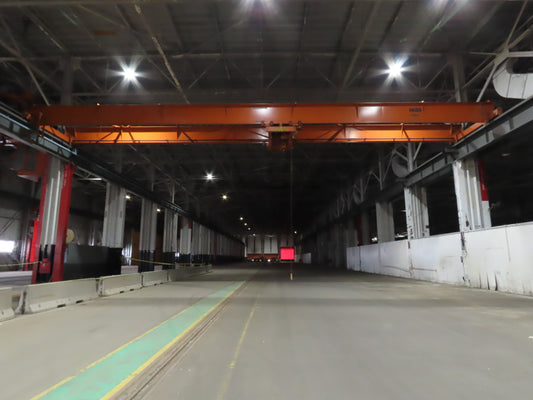 Cleveland Tramrail P&H 10 Ton Double Girder Top Running Bridge Crane 76' Span