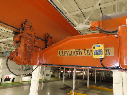 Cleveland Tramrail 16 Ton Double Girder Underhung Bridge Crane 43' Span w/Remote