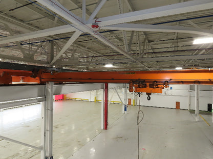 Cleveland Tramrail 16 Ton Double Girder Underhung Bridge Crane 43' Span w/Remote