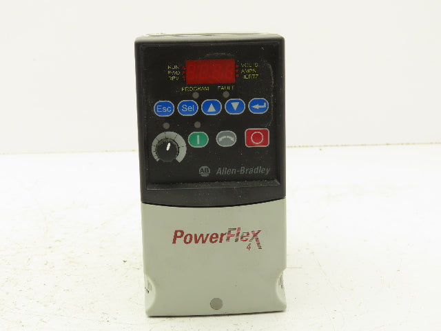 Allen Bradley 22A-D1P4N104 Powerflex 4 VFD Drive 0.5 HP 480V 1.4A FW 7.02 Ser A