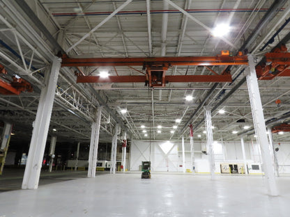 Cleveland Tramrail P&H 10 Ton Double Girder Underhung Bridge Crane 43' Span