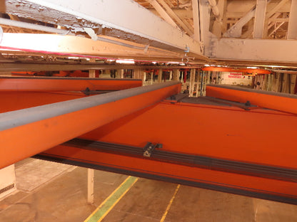 Cleveland Tramrail P&H 15 Ton Double Girder Underhung Bridge Crane 34' 10" Span