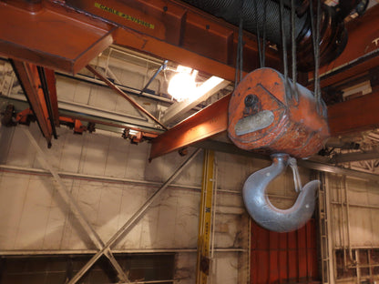 Cleveland Tramrail P&H 11 Ton Double Girder Underhung Bridge Crane 34' 10" Span
